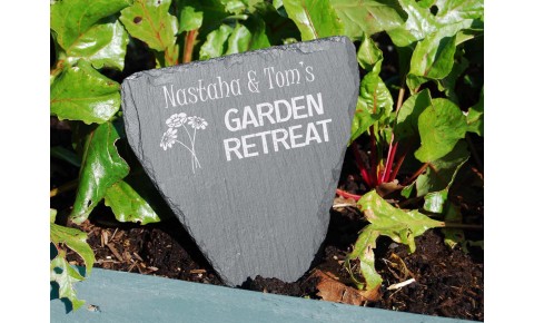 Personalised Garden Retreat Garden Marker